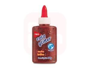 Cola Glitter 90g Vermelha - Tris