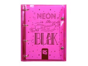 Fichário Universitário Cristal Rosa DAC Color Bubble + 192 folhas