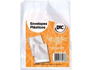 Plástico 4 Furos Oficio Grosso 25 Unidades