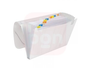 Pasta Sanfonada A4 12 Divisões Line Transparente